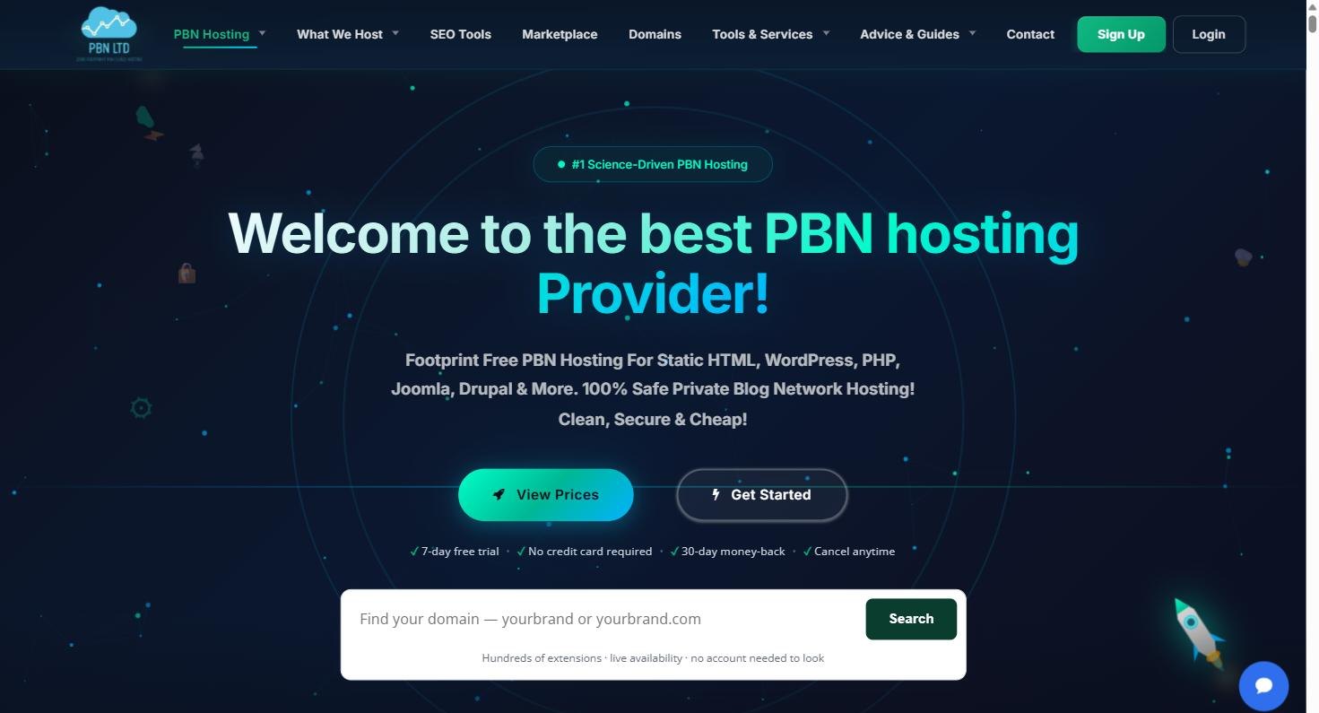 PBN.LTD website after the redesign